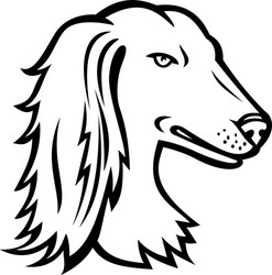 Saluki Greyhound Mascot Head Vector Image