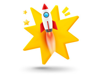 start up concept with explosion effect 3d mobile vector image
