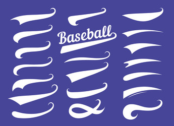 Swooshes set for athletic typography Royalty Free Vector