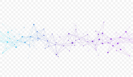 abstract dynamic motion lines and dots connection vector image