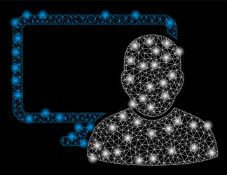 gold square pattern computer user vector image