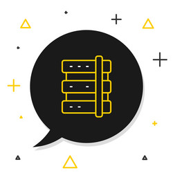 line server data web hosting icon isolated vector image
