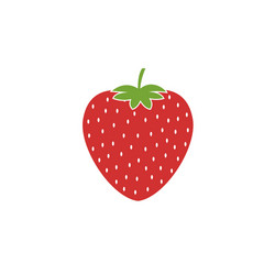 Strawberry icon in flat style on white background Vector Image