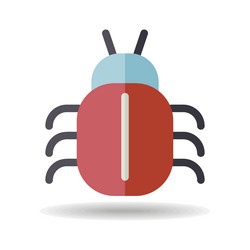 software or program bug icon security sign vector image