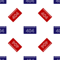 blue and red page with a 404 error icon isolated vector image