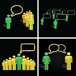 Communication & Dialogue Concepts vector image
