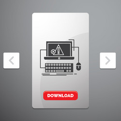 computer crash error failure system glyph icon vector image