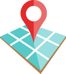 Flat location icon color on white background vector