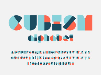 Geometric Abstract Alphabet Set vector image