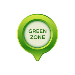 green zone icon with circular design vector image