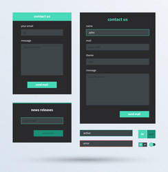 Modern UI Element Set vector image