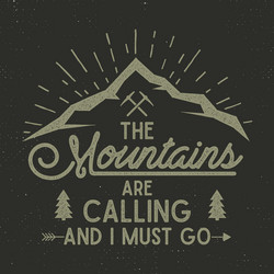Mountains Calling Poster Vector Image