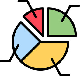 pie chart presentation icon vector image