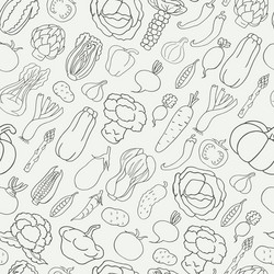 seamless pattern with vegetables vector image