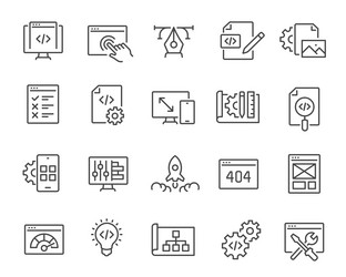 Web Development Icons vector image