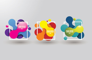 colored signs from bubbles and frames in abstract vector image
