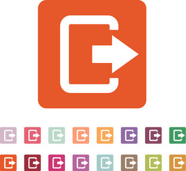 exit bag icon logout and output outlet out vector image