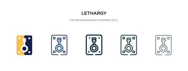 Lethargy icon in different style two colored vector