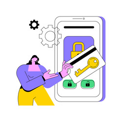 security access card abstract concept vector image