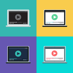 web template of notebook video form vector image