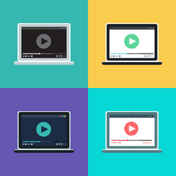 web template of notebook video form vector