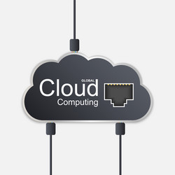 cloud computing concept technology background vector image
