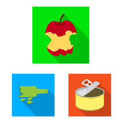 isolated object refuse and junk icon set vector image