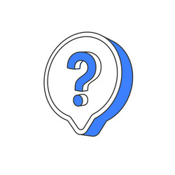 question mark web page design faq sign vector image