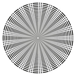 radial line shape circular striped pattern vector image