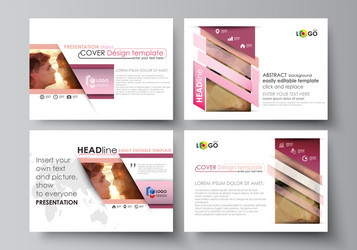 set of business templates for presentation slides vector image
