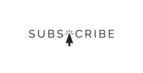 Subscribe Text with Cursor vector image