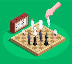 chess isometric composition vector