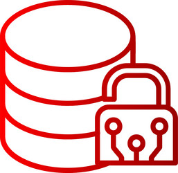 data encryption line gradient icon vector image