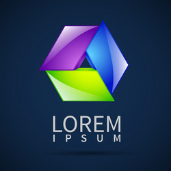 abstract element shape design icon vector image