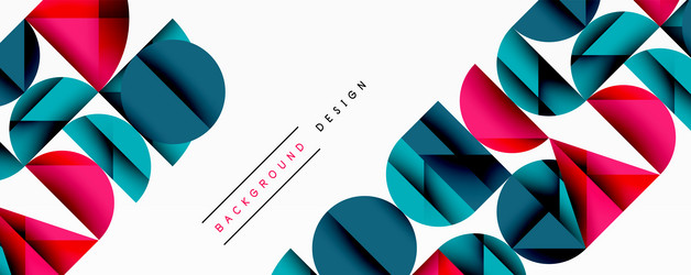 abstract geometric shapes overlapping circles vector image