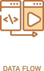 data flow concept 2 colored icon simple line vector image