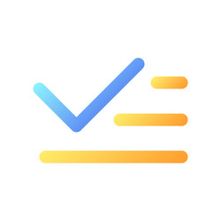 list and checkmark pixel perfect flat gradient vector image