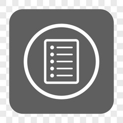 list page rounded square button vector image
