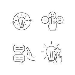 logical and rational thinking linear icons set vector image