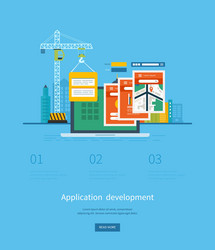 modern flat design application development concept vector image