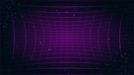Synthwave background white perspective grid pink Vector Image
