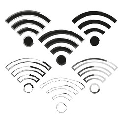 wi fi symbol signal wave wireless connection vector image