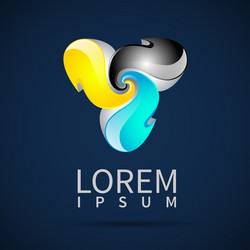 abstract element shape design icon vector image