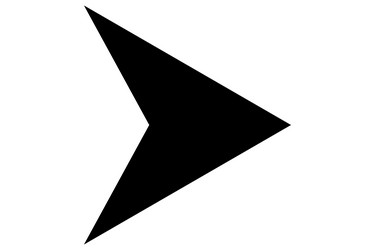 arrow symbol direction pointer cursor in black vector image
