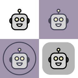 robot symbol - artificial intelligence icon vector image