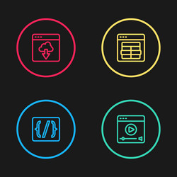 set line programming language syntax online play vector image