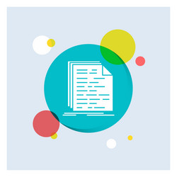 code coding doc programming script white glyph vector image