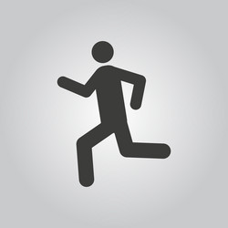 Man running icon run symbol flat vector