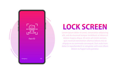 smartphone with passcode lock screen interface vector image
