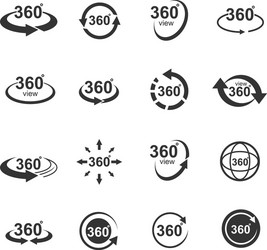 360 degrees view icon Royalty Free Vector Image